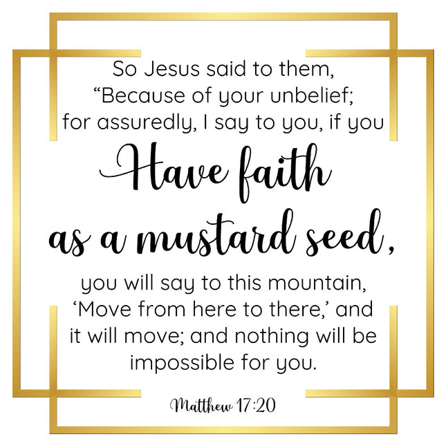 matthew 17:20 fabric panel