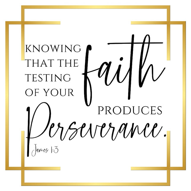 james 1:3 fabric panel