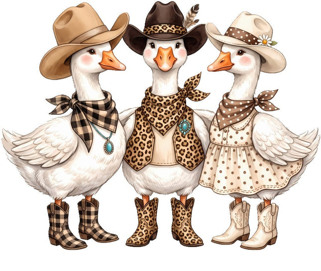 western geese fabric panel