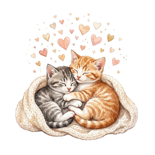 cats square fabric panel