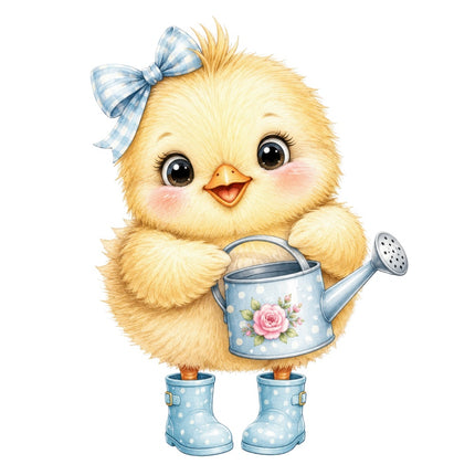 baby chick fabric panel