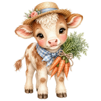 farm cow fabric panel