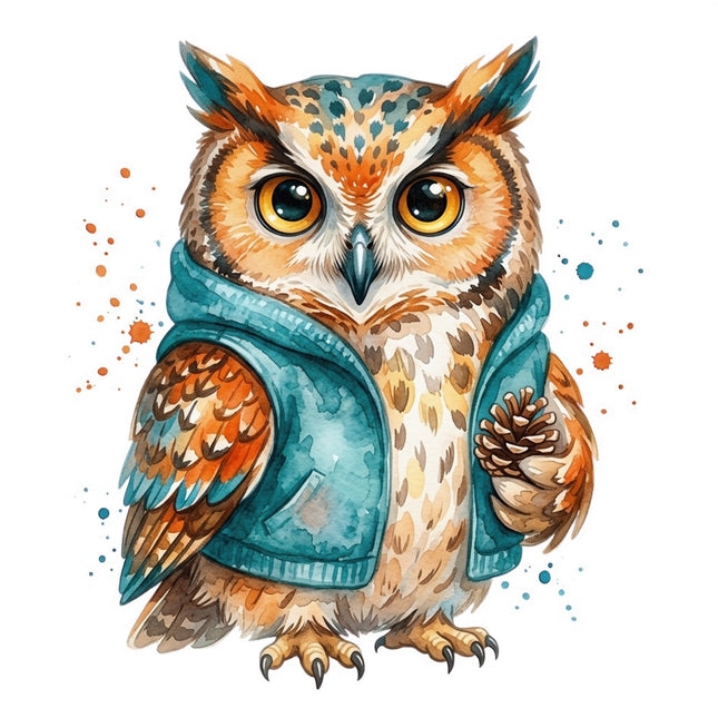 owl fabric panel