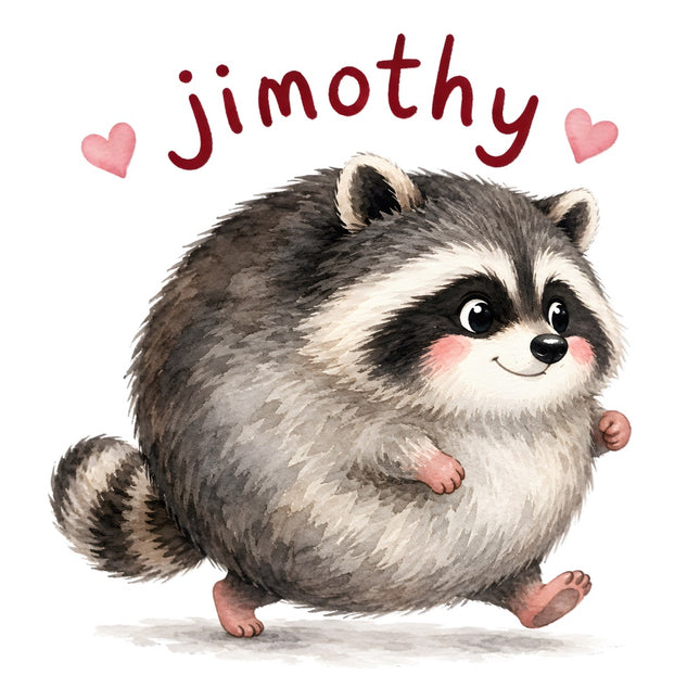 Jimothy raccoon fabric panel