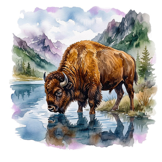 bison quilt square