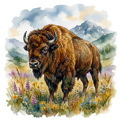 bison quilt square