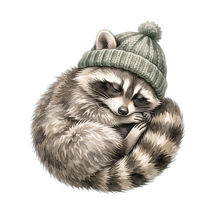 raccoon fabric panel