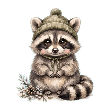 raccoon fabric panel