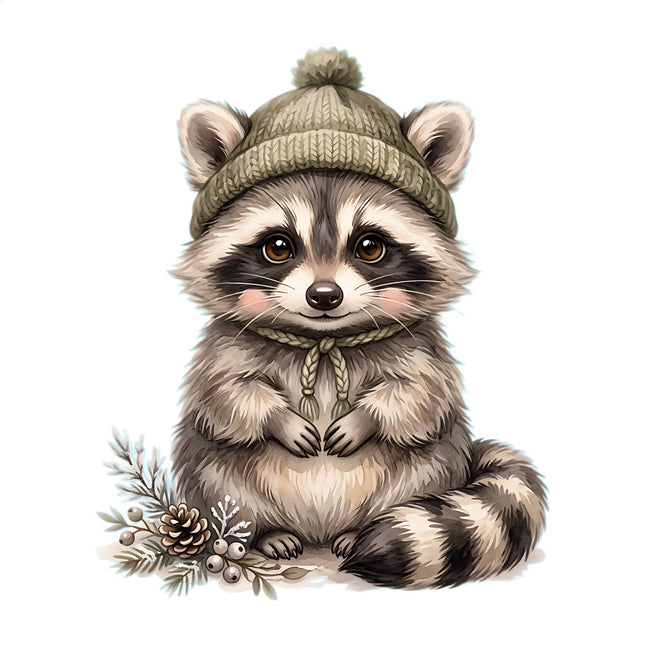 raccoon fabric panel