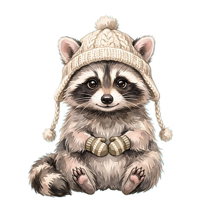 raccoon fabric panel