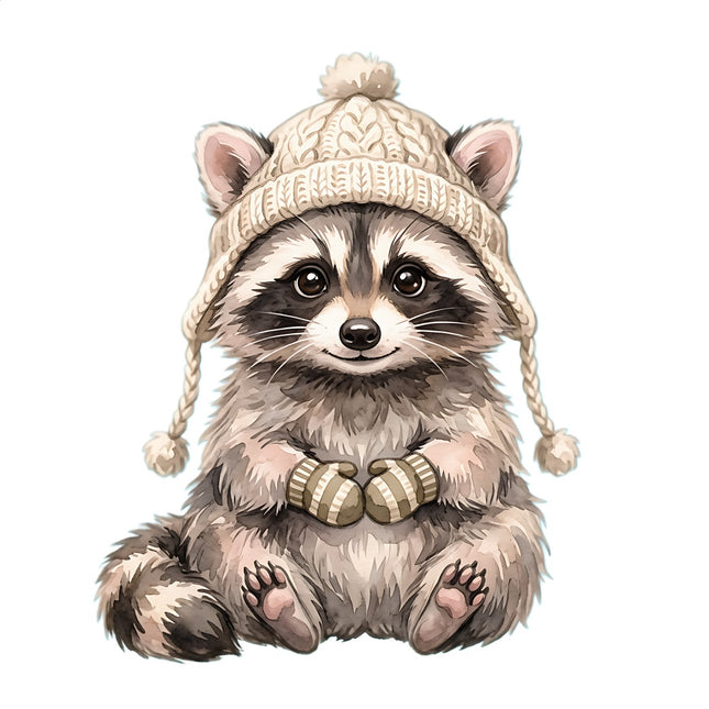 raccoon fabric panel