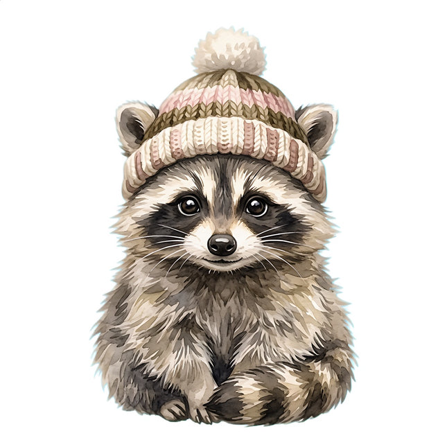 raccoon fabric panel