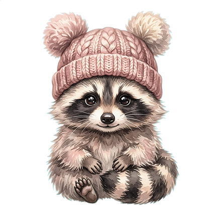 raccoon fabric panel