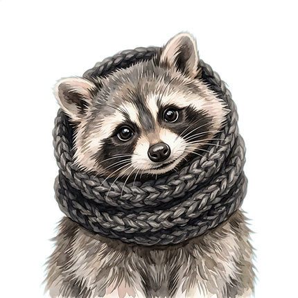 raccoon fabric panel