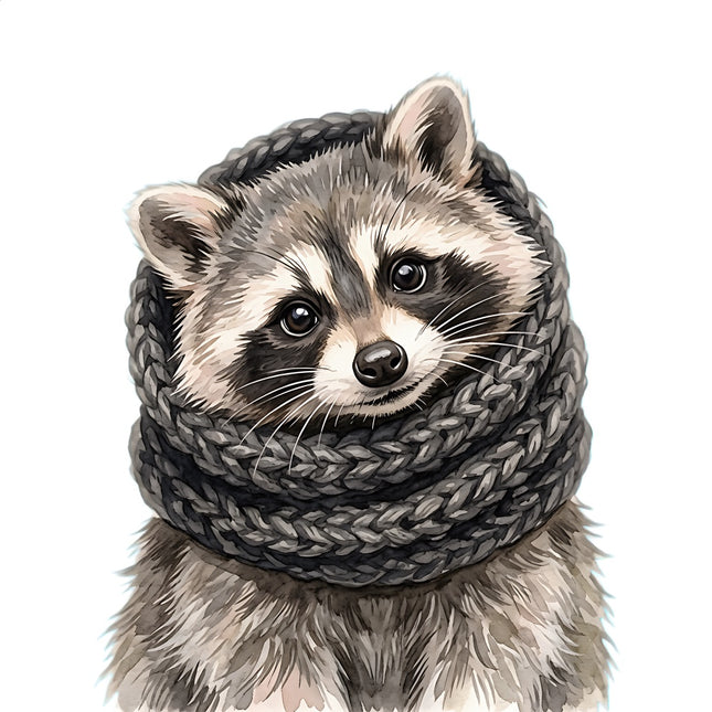 raccoon fabric panel