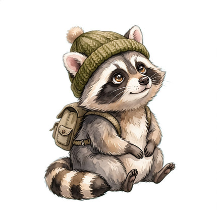 raccoon fabric panel