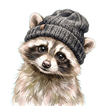 raccoon fabric panel