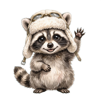 raccoon fabric panel