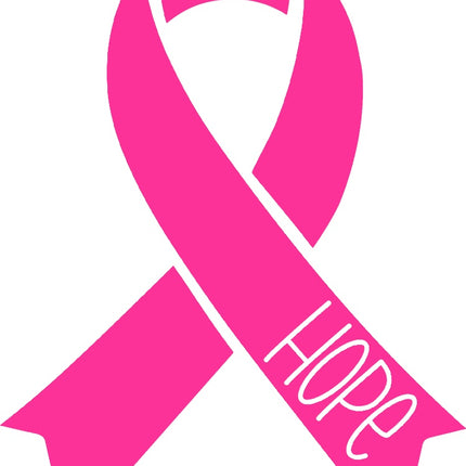 pink ribbon hope fabric panel