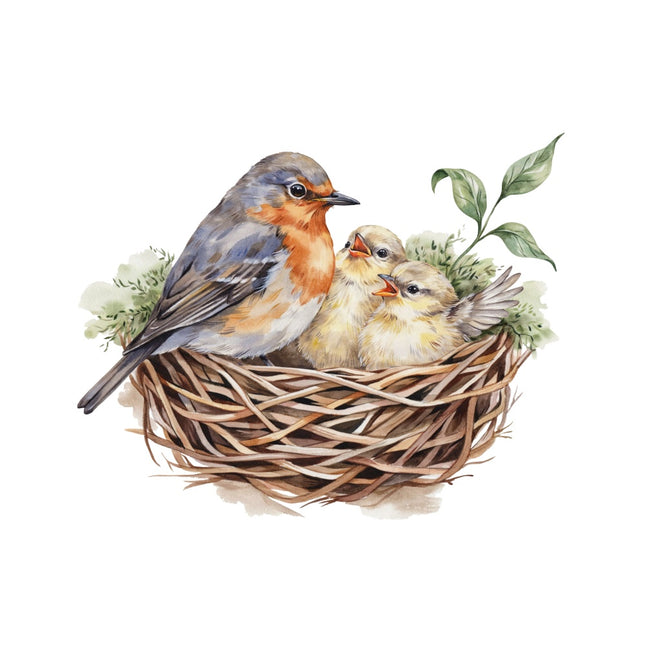 robin nest fabric panel
