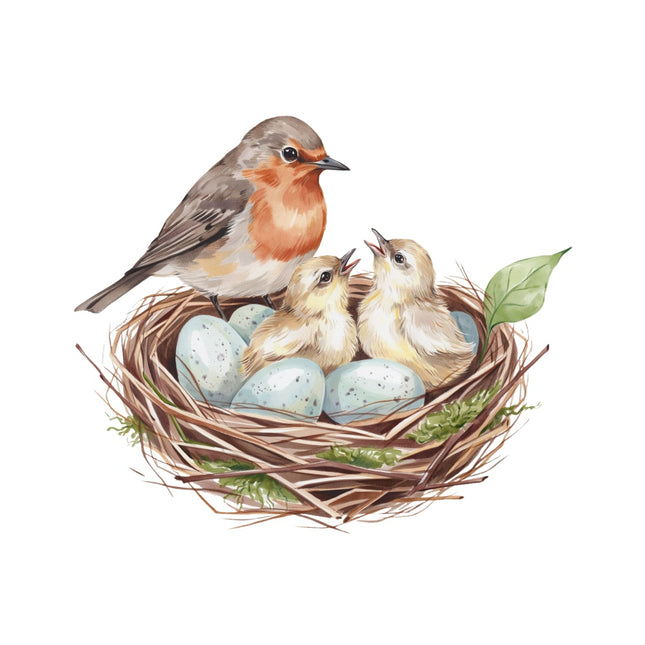 robin nest fabric panel
