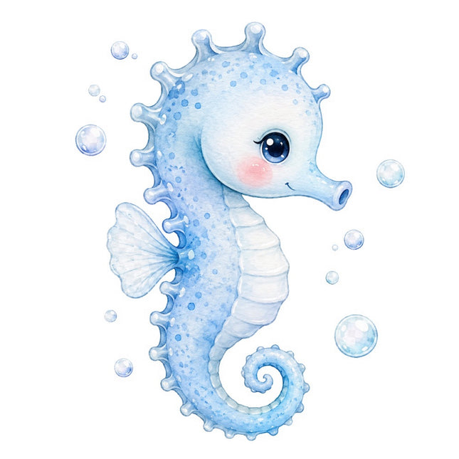 seahorse fabric panel