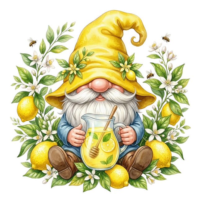 lemon gnome fabric panel