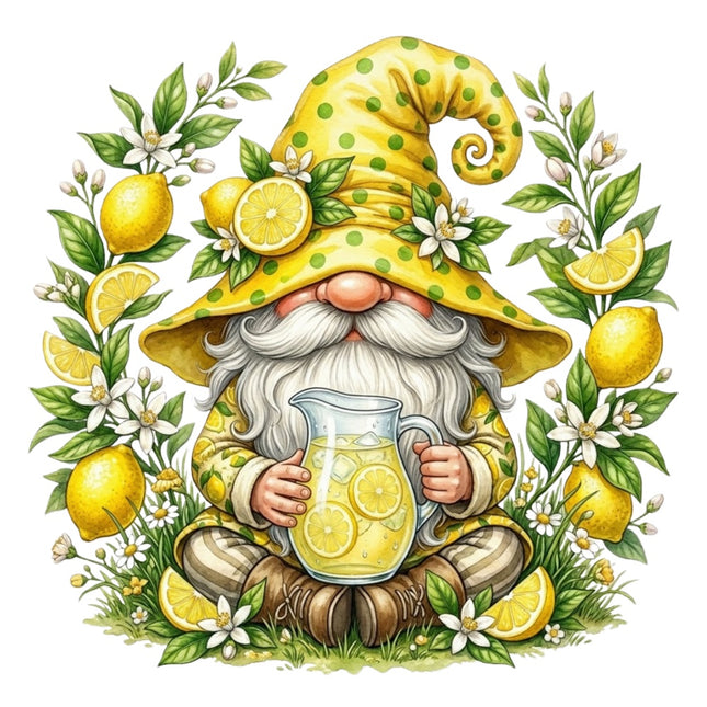 lemon gnome fabric panel