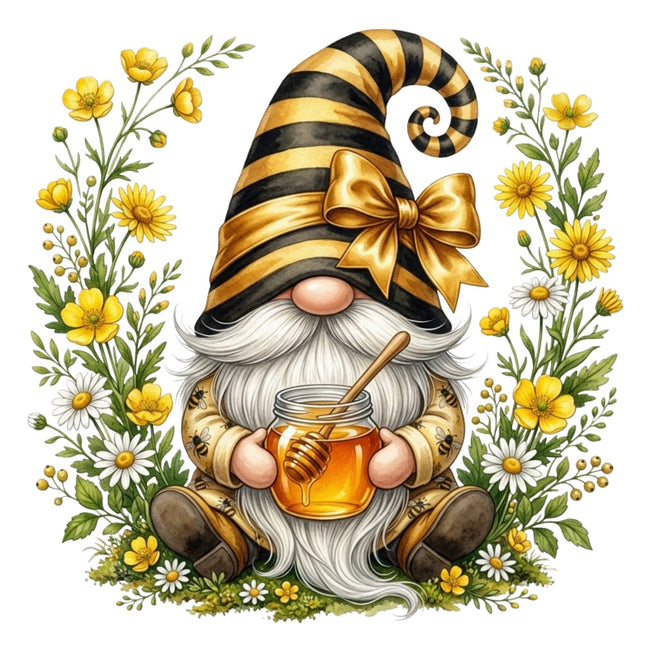 bee gnome fabric panel