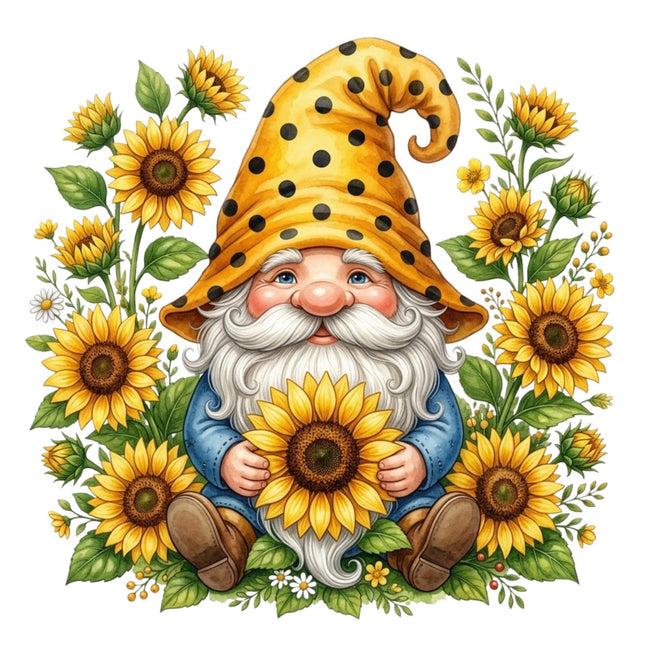 summer gnome quilt block