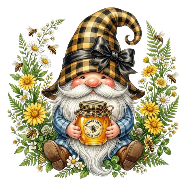 summer gnome quilt block