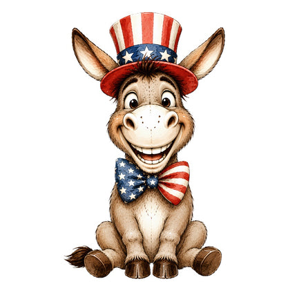 patriotic donkey quilt square