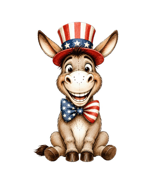 patriotic donkey quilt square