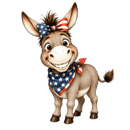 patriotic donkey quilt square