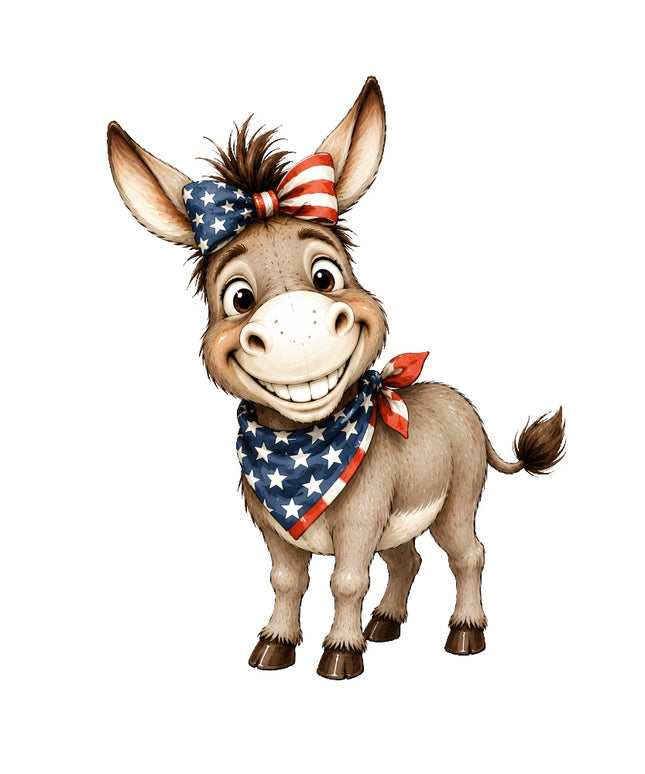 patriotic donkey quilt square