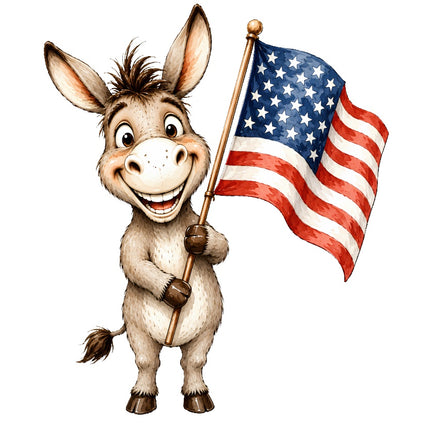 patriotic donkey quilt square
