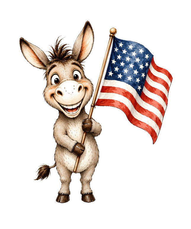 patriotic donkey quilt square