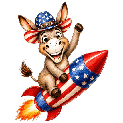 patriotic donkey quilt square