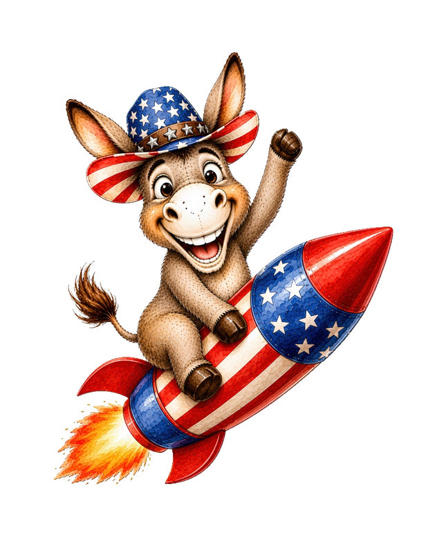 patriotic donkey quilt square