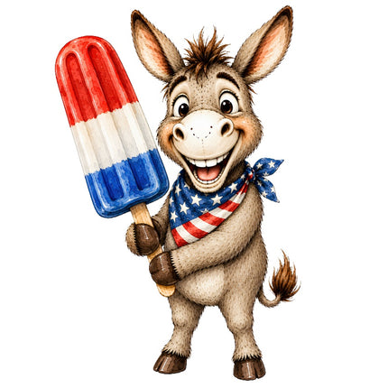 patriotic donkey quilt square