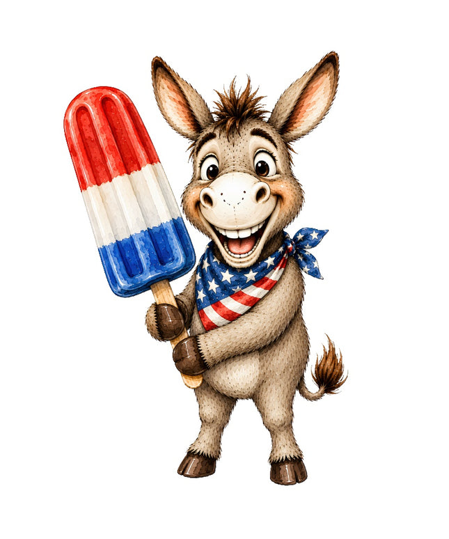 patriotic donkey quilt square