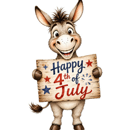 patriotic donkey fabric panel