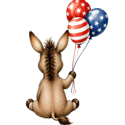 patriotic donkey fabric panel