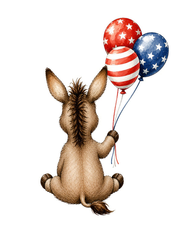 patriotic donkey fabric panel