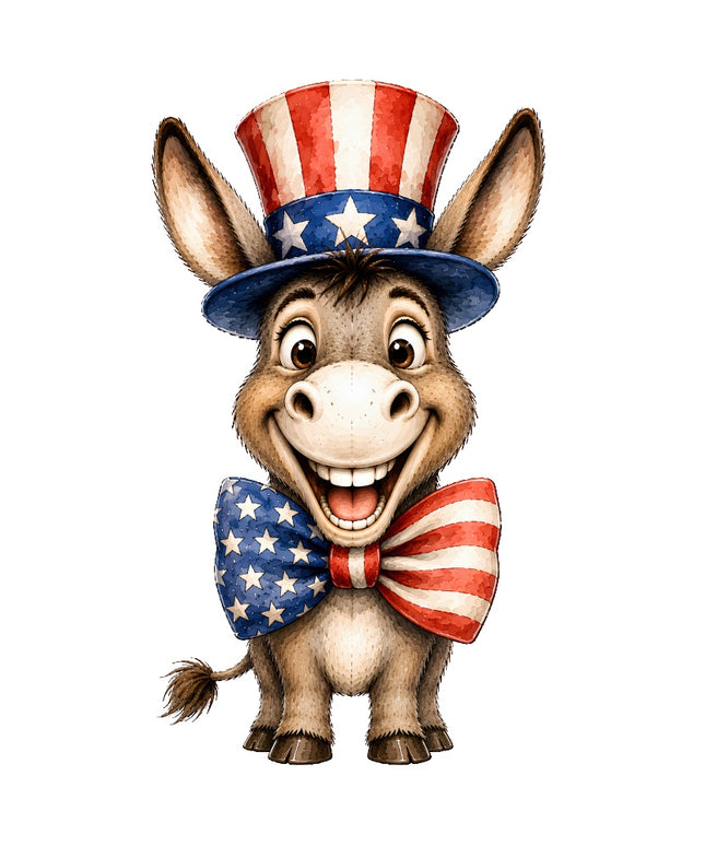patriotic donkey fabric panel