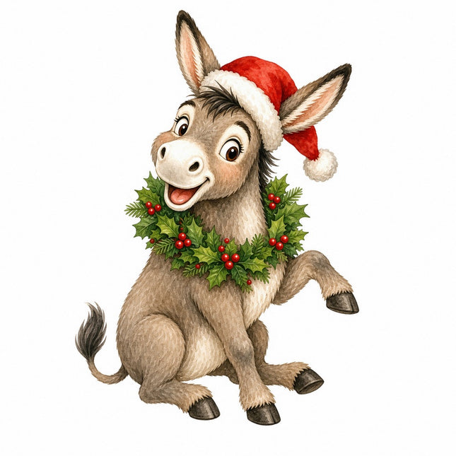 Holiday donkey fabric panel