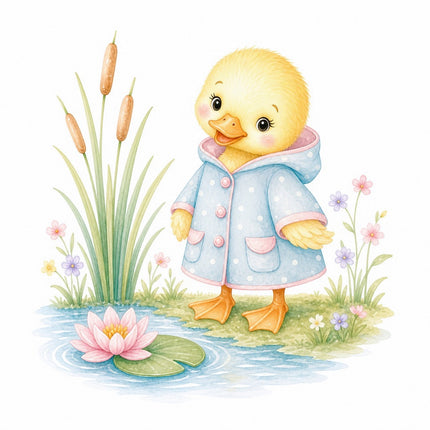 duckling fabric panel