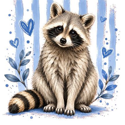 raccoon fabric panel