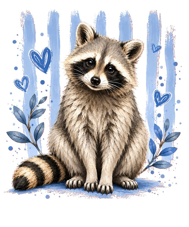raccoon fabric panel