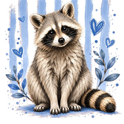 raccoon fabric panel